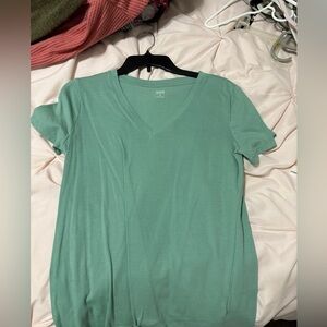 cute v neck shirt; size small